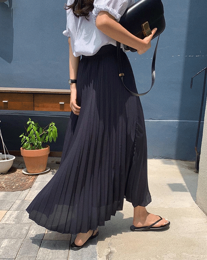 [Somemood] Magaritta skirt (dark-navy)